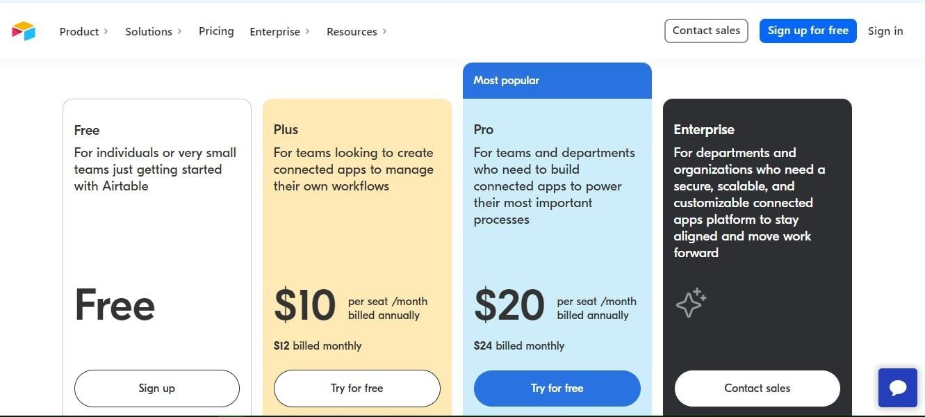 Airtable Pricing