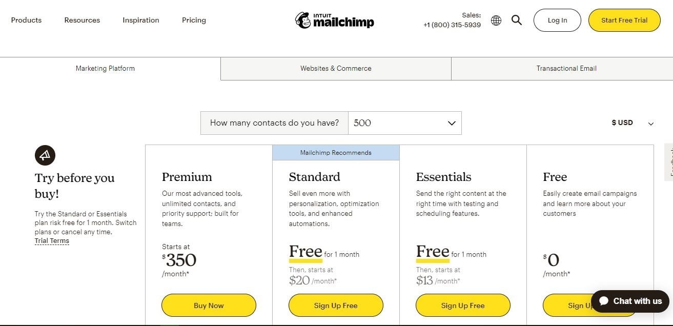 Mailchimp Pricing