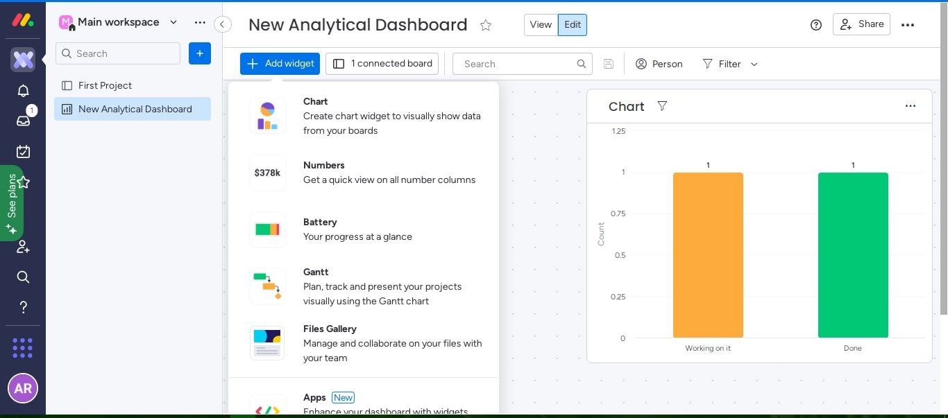 New Analytical Dashboard